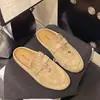 2026 Chinelos Baotou Femininos Estilo Retro para Exterior Franja Versátil Novo Casual Slip-on Mules de Outono Pessoa Preguiçosa