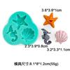 Elemento marinho estrela-do-mar cavalo-marinho concha ferramenta de panificação de chocolate decoração de bolo gota de açúcar flip gel molde de silicone