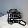 2025 Nuevo Bolso Cruzado de Moda Estilo Coreano Retro para Mujer Bolso de Hombro Único Bolso de Mano a Cuadros de Moda Bolso Casual Elegante para Mujer