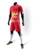 Traje de uniforme de fútbol de secado rápido para hombres y mujeres, uniforme de fútbol de verano de manga corta con patrón de dragón, uniforme de equipo de entrenamiento para juego de bote dragón estampado