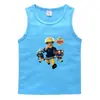 Ropa de Verano para Bomberos Chaleco Infantil Estilo Coreano Camiseta Interior Casual Absorbente de Sudor de Color Caramelo Sin Mangas para Niños Pequeños