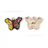 Círculo Duplo Colorido Esmaltado Estampa Animal Borboleta Acessórios de Joia DIY Pingente de Liga Corrente de Celular Chaveiro Charme
