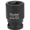 Soquete sextavado, quatro lados, quatro cantos, quatro furos, pistola de ar pequena, dois lados, ferramenta chave de soquete 1/2 grande para remoção de bujão