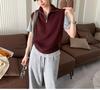 Chaleco de Punto Relajado Retro con Media Cremallera sin Mangas, Estilo Chic en Capas, Top que Reduce la Edad, Chaleco Casual