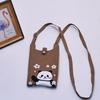 2024 Bolsa de Mão Mini de Tricô Guofeng Panda Bolsa de Celular Fashion Guofeng Bolsa de Ombro Bolsa Casual Versátil