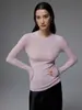 Suéter Fino de Lana Merino 120S Cómodo y Confortable de Punto 18 Sin Costuras de Una Pieza Cuello Redondo Delgado