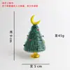 Vidro Zibo Artesanal Forma de Lua Árvore de Natal Decoração de Mesa de Escritório Ornamento Artesanato Presente de Natal