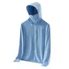 Jaqueta de Seda de Gelo Fina Respirável de Verão da Fábrica Novo Estilo Proteção Solar UV para Pesca ao Ar Livre Roupas de Proteção Solar para Homens