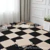 Alfombrilla de suelo Patchwork Estilo Minimalista en Stock, Color Sólido, Venta al por Mayor Transfronteriza Temu, Alfombrilla de Suelo Antideslizante Lavable de Cobertura Total para Sala de Estar y Dormitorio