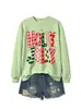 Amazon wish estación independiente moda casual para mujer sudadera a cuadros holly jolly lunares rayas de estrella