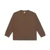 Ropa Vintage Yidao Otoño 2026 Nuevo Retro Americano Texturizada Básica Cuello Redondo Holgada Versátil Camiseta de Manga Larga para Hombre