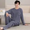 Pijama de Algodón Puro de Manga Larga Talla 6XL Extra Grande para Hombre Primavera Otoño Talla Grande 260 Jin Ropa de Casa Casual para Joven Hombre Gordo