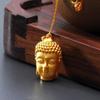 Jin Jiahua Branco Banhado A Cobre 3D Duro Ouro Buda Pingente Homens e Mulheres Cabeça de Buda Colar Euro Banhado A Ouro Colar Atacado