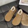 Zapatos Birkenstock de suela plana para mujer, forrados de felpa, a prueba de frío, cálidos, botas de nieve, nuevo estilo 2026, zapatos de algodón sin cordones, zapatos de pan