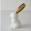Adornos Ins Transfronterizos Cerámica Nórdica Creativo Galvanizado Animal Pequeños Adornos Mini Micro Adornos Dorado