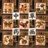 Fragancia Natural Herbal Seleccionada Cuidadosamente Arte para la Preservación de la Salud, Kit de Materiales Hechos a Mano para Bricolaje, Decoración Artística de Collage Creativo Cultural de la Medicina Tradicional China