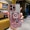 Nueva carcasa aplicable para teléfono móvil iPhone15ProMax con cuentas brillantes de oso Apple 14 carcasa blanda soporte 13 funda protectora
