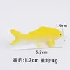 Llavero de mini carpa koi de simulación de 5,2 cm, pez de la suerte, colgante para bolsa de pez dorado, adornos de escena de peces ornamentales