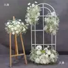Arreglos Florales de Boda Estilo Bosque, Macetas Colgantes, Flores de Seda, Decoraciones de Pasillo, Decoraciones para la Ceremonia de Entrega del Coche de Boda, Escaparates, Plantas Verdes