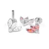 Pendientes de Titanio F136 Completamente Diamantados Marquise Pendientes de Circonita Aleación de Titanio G23 Joyería para Piercings Clavos para Hueso de la Oreja Clavos Cocleares Transfronterizo