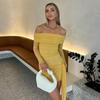 Nuevo Estilo Transparente de Gasa Sexy con Mangas Largas, Vestido Ajustado a la Cadera para Mujer, Transfronterizo Europeo y Americano, Primavera y Verano 2025