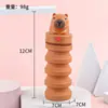 Estojo de lápis retrátil de silicone com tema de desenho animado transfronteiriço, estojo fofo e de grande capacidade com zíper, organizador de material escolar para alunos do ensino fundamental