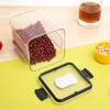 Caja de Almacenamiento de Cocina Gruesa para Mascotas Cuadrada de Plástico Transparente Sellada Recipiente de Almacenamiento para Granos y Productos Secos