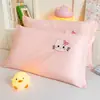Funda de almohada infantil bordada de toalla de algodón 30X50 Algodón puro Funda de almohada para bebé individual 40X60 Funda de protector de almohada para estudiante
