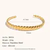 Moda Cruzada Europeia e Americana Estilo de Nicho Personalidade Joias Aço Inoxidável Banhado a Ouro 18K Vintage Alto Padrão Diagonal Pulseira para Mulheres