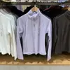 Suéter Pulóver de Forro Polar Elástico con Media Cremallera para Mujer Estilo Japonés Otoño/Invierno / Camiseta Base de Manga Larga Ajustada 487596