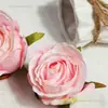 Cabeças de flores de rosa em pintura a óleo artificial, centro de botão de rosa, decoração de parede de rosa, buquê, flor para chapéu, fabricação de flores DIY