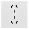 Enchufe de pared oculto Tipo 86 de seis orificios múltiples puerto de alimentación de 16a desplazamiento panel de interruptores doméstico elegante blanco venta al por mayor