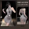 Noite de teste sucesso flirtatious interesse sexual lingerie sexy sem mangas gola halter vestido justo flirtatious secretária interesse sexual lingerie vestido justo