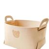 Cesta de feltro para armazenamento de artigos diversos para uso doméstico, roupas sujas, lanches, brinquedos, papelaria, caixa de armazenamento de mesa, dobrável, destacável, grande capacidade