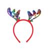 Faixa de cabeça árvore de Natal idoso fofo acessórios de cabelo laço chifre com lantejoulas fivela de cabelo decoração festa floco de neve boneco de neve transfronteiriça