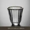 Vidrio resistente al calor soplado a mano textura de patrón de martillo sala de té casera juego de té japonés Kung Fu hecho a mano taza de degustación