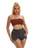 Top Tubo Transfronteiriço de Uma Peça Respirável Invisível Camada Dupla Envolto no Peito Feminino Almofadas de Seio Confortáveis Removíveis Sem Aro Roupa Íntima Push-Up