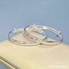 Pulsera de plata de ley 9999 para niños y niñas pulsera para bebé pulsera sólida de empujar y tirar para regalo de bebé de un año