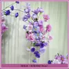 Nuevo estilo boda arreglo de suelo de dinero grande banquete de boda flor de seda simulada producto terminado decoración arreglo floral guía de camino arte floral de boda