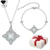Conjunto de Colar e Pulseira Celta Popular Transfronteiriço Kamanqi para Mulheres, Acessórios Amazon, Luxo Leve, Sensação de Alto Padrão, Atacado