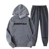 Nuevo conjunto de sudadera con capucha estilo americano con estampado de letras, casual y versátil, marca de moda, sudadera y pantalones de chándal holgados, unisex