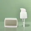 Bomba de Pó de 18 Dentes com Bico de Camada Dupla, Tampa Quadrada Plana Fosca Galvanizada, Cabeça de Bomba Pressora para Base/Loção, Suporta Personalização