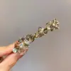 Pinza para el pelo vintage de cristal estilo francés, pinza lateral para flequillo para mujer, accesorio para el pelo de resorte elegante y sofisticado