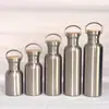 Taza de Agua de Acero Inoxidable 304 Botella de Agua Deportiva Portátil para Exteriores Botella de Agua de Gran Capacidad Acero Inoxidable Capa Única Botella de Boca Ancha Americana