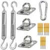 Accesorios para Vela de Sombra Acero Inoxidable Tensor Gancho Hebilla en Forma de Diamante Cesta de Flores Accesorios para Sombrilla de Exterior Cable de Acero