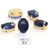 Xiaohongshu Oval Ouro Fundo Garra Quatro Pontas Diamante Roupas Chapelaria Colar Pulseira Acessórios de Joias com Furo Diamante de Vidro Costurado à Mão