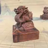 Adornos de escritorio de madera de azufaifo rayo natural cuatro santos 6cm Adornos de las cuatro bestias míticas: Dragón Verde, Tigre Blanco, Ave Bermellón y Tortuga Negra