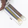 Llavero Anti-Pérdida de Muñeca Corta Correa de Jacquard Geométrico Llavero Accesorio para Bolsa Colgante Pequeño Fabricante