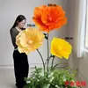 Flores Artificiales Impermeables Eva Amapola Flores Decorativas Grandes para Exhibición en Centros Comerciales y Accesorios de Montaje de Escenas Flores Artificiales