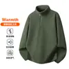 Top de forro polar para hombre, cálido y grueso, chaqueta de forro polar, abrigo versátil de moda para hombre, capa interior de una cortavientos, estilo coreano con forro polar añadido